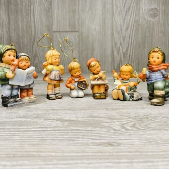 Vintage 1997 goebel Hummel lot of 6 Christmas ornaments children collectible - Picture 1 of 10